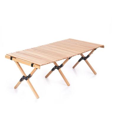 China Foldable Outdoor Furniture Hexagon Camping Picnic Table Beech Collapsible Camping beach Picnic Folding Table for sale