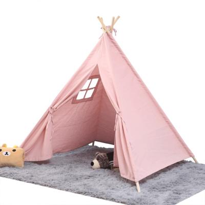 China Durable Flying Art Portable Foldable Indoor Toy Structure Children's Play Castle Solid Wood Tent for sale