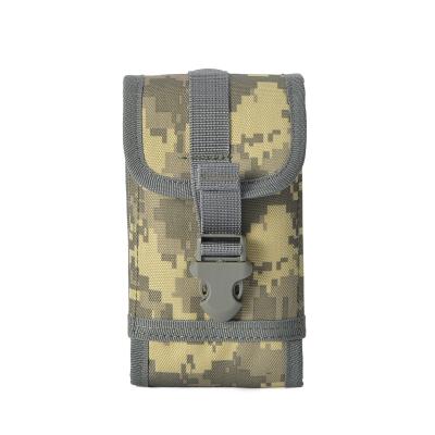 China Strong wear resistance and art outdoor camouflage MOLLE mobile phone bag waterproof flying tactical military belt bag for sale