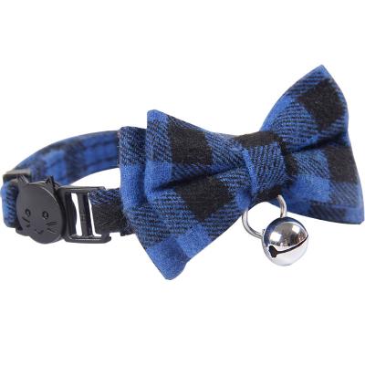 China Custom Nylon Cat Dog Collar Plastic Pom Pet Cat Dog Collar Quick Release Plaid Wholesale Hot Bow Pet Supplies Quick Release Nylon Buckle For Pet for sale