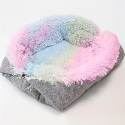 China Four Seasons Breathable Dual-Function Plush Cushion Cat Nest Dog Warm Pet Bed for sale