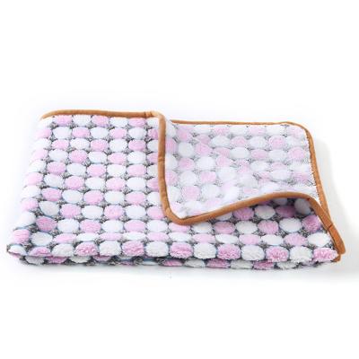 China OEM Customizable Washable Pet Viable Mat Mattress Kennel Mat Autumn and Winter Coral Fleece Warm Blanket for sale