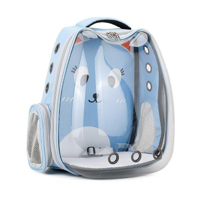 China Breathable Cat Pet Backpack Transparent Dog Backpack Out Of Space Capsule Breathable Astronaut Pet Backpack for sale