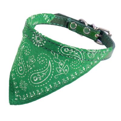 China Dog Saliva Towel Cat Triangle Pet Collar Green Personalized Practical Pet Scarf Personalized Pet Collar for sale