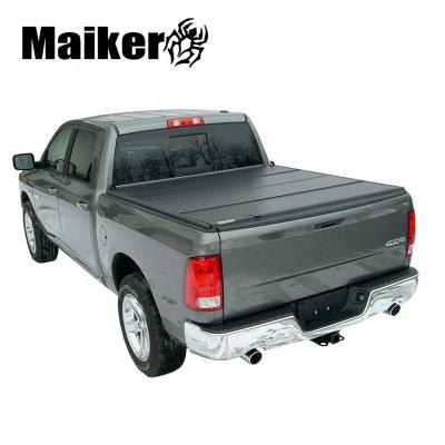 China Premium UV Resistance Maiker Hard Folding Tonneau Cover For Dodge Ram 1500 2009-2018 Truck Bed Accessories With Tool Box for sale