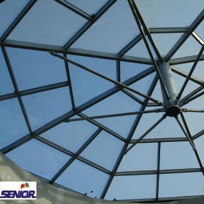 China GaoMing Double Fixed / Glass Skylight 1245 Glass Roof Skylight Design for sale