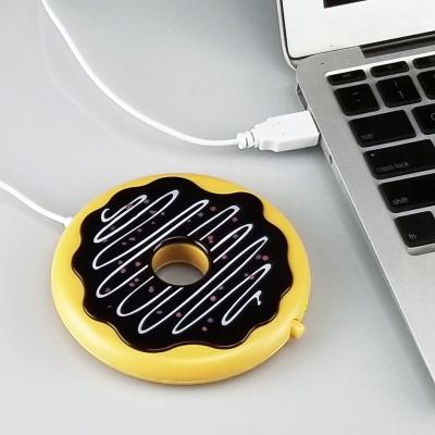 China Cup Warmer Factory Direct USB Donut Cookie Design Desktop Portable Mug Heater Warmer for sale