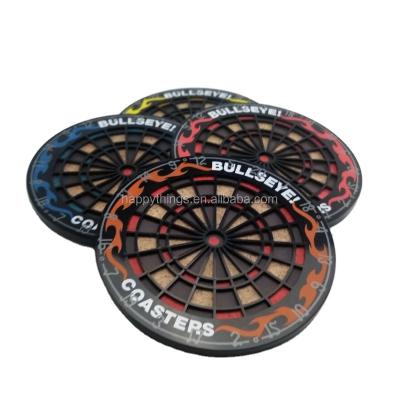 China Sustainable Wholesale Colorful Kitchen Accessories Dart Board ABS Cup Coaster for sale