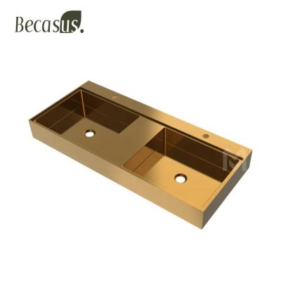 China Modern high quality double bowls hand ware stainless steel toilet hand basin bathroom sanitary sink for sale