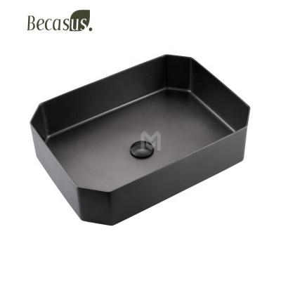 China Bathroom Modern Direct Pedestal Factory Free Standing Sink Brushed Sink Countertop Outdoor Black Lavatory for sale