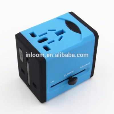 China 2016 EU/UK/NA/AU Patent Appearance Factory Price Universal Travel Adapter with Dual USB Conversion Global Plug and Socket Adapter Universal for sale