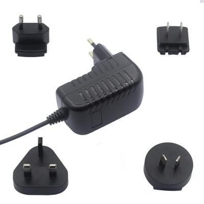 China Interchangeable Ipad Tablet AC Plug Adapter12V1A For Electronics Device for sale