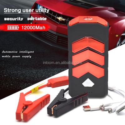 China emergency starting power supply 12000mAh for automobile 145*60*22mm for sale