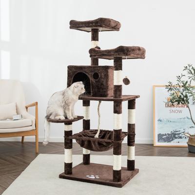 China Large Sustainable Stylish Multilevel Play House Climb Activity Center Tower Stand Product Cat Tree for sale