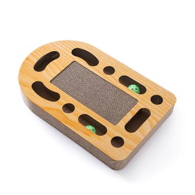 China Sustainable OEM Toy Manufacturer ODM Professional Pet Scateboard Cardboard Cat Scratcher For Cats for sale