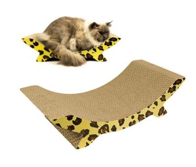 China Sustainable Environmentally Friendly Corrugated Cardboard Bridge Type Cat Scratcher for sale