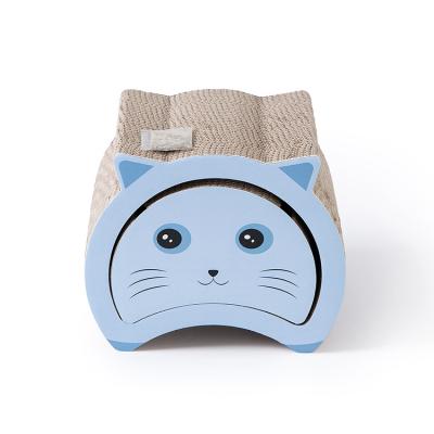 China Viable Box Cat Scratcher House Bed Cardboard Folding Cat House Scratcher from Cat Supplies Corrugated Paper Cardboard for sale