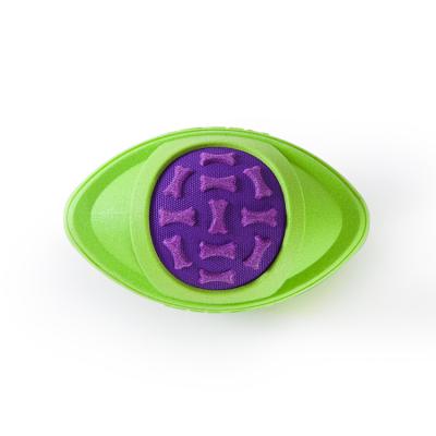 China Viable Rubber Dog Toy Squeak Olive Ball Resistance To Bite New Luxurious Rubbery Pet Toy for sale