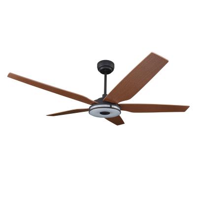 China Mid Century Explorer CARRO 52 Inch High Quality 120v 40w Remote Control Wooden 5 Blades Led Ceiling Fans With Light for sale