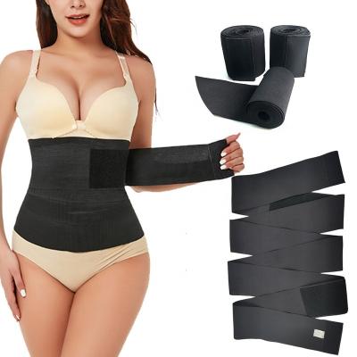 China Weight Loss Bandage Elastic Band Long Belly Invisible Wrap Sweat Waist Trimmer Breathable Free Slimmer Support Belt For Fitness for sale