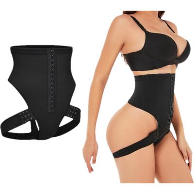 China Factory Wholesale Breathable Women High Waist Tummy Control Cavity Off Thong With 2 Side Straps Shaper Use Butt Lifter for sale