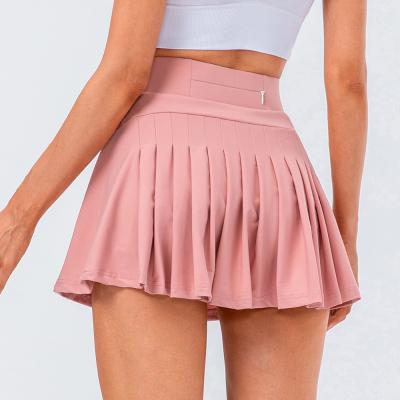 China Women's Breathable Sports Short Skirts For Tennis Golf Teens Waist High Skirts Hot Women Shorts High Skirts Yoga Wear Short Pants for sale