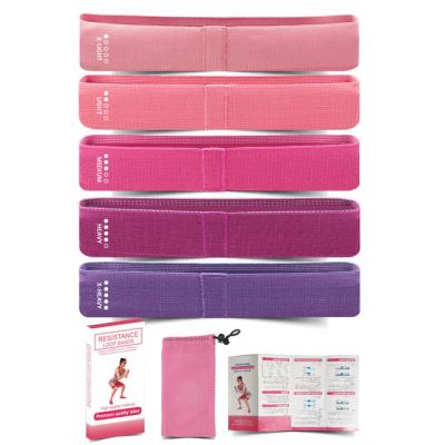 China Viable Set 5Pcs Home Gym Fitness Body Stretching Band Exercise Yoga Loops Pull Up Resistance Bands Yoga Loop Squat Belt for sale