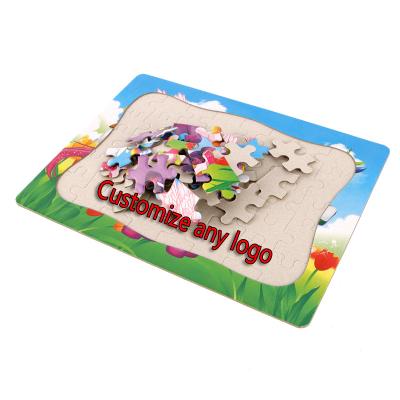 China Environmental Friendly Custom Printed Cardboard Kids Mini Pieces Jigsaw Puzzle Educational Eco-Friendly Paper Game for sale