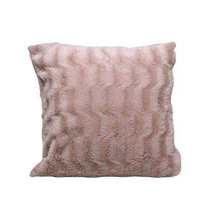 China Sustainable Ready To Ship Luxury Brush Faux PV Fleece Cushion Cover Tiles For Sofa for sale