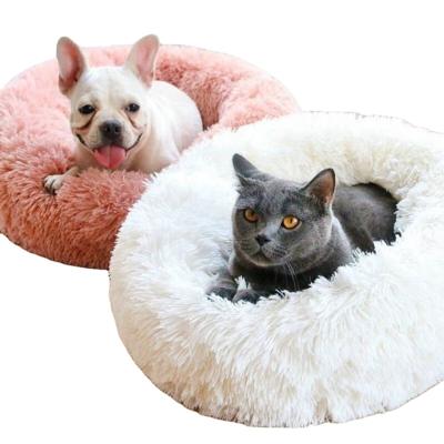 China Innovative Breathable Fashion Pet House Faux Fur Round Beds For Dog And Cat for sale