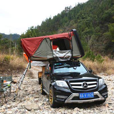 China Outdoor Travel Hiking Easy Set Up Outdoor Camping Adventure Camping Hard Shell Auto Car Roof Top Free Shipping Tent For 1-2 Person for sale