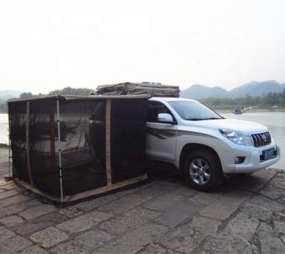 China 2018 Popular Waterproof Canvas Car Side Tent Outdoor Truck Awning Tent With Mesh Awning Wall On Sale for sale