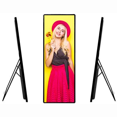 China Indoor P1.538 P2.5 Floor Standing Led Mirror Screen Digital Signage Display Wifi 4G Control Led Display Advertising Video Walls Price for sale