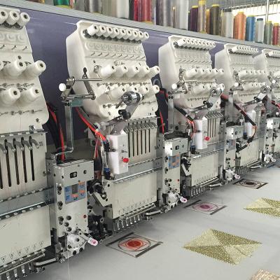 China Garment Shops Personalized With Quality Guarantee Industrial Automated Embroidery Machine 24 HEADS SEQUIN AND TIE for sale