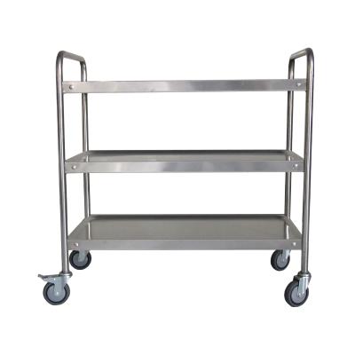 China Desgin Modern PROMETHEUS 430/201/304 Drinks Stainless Steel Folding Food Cart Kitchen Hotel Hand Serving Cart for sale