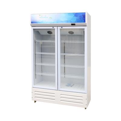 China Single-temperature PROMETHEUS 2-Door Pepsi Refrigeration Showcase Beverage Cooler Display Fridge for sale