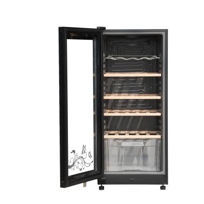 China PROMETHEUS Supplier Single Vertical Compressor Vertical Single Temp Chinese Compact Wine Cooler Wine Cooling Fridge for sale