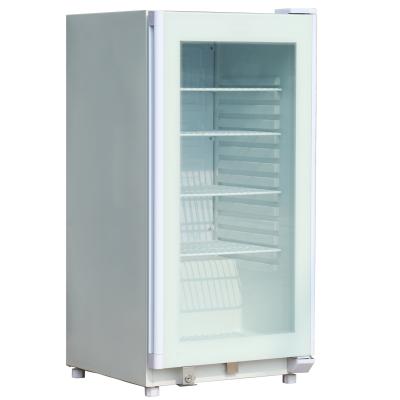 China Single Wine Cooler PROMETHEUS Show Commercial High Quality Glass Front Single Door Display Fridge Beverage Fridge for sale