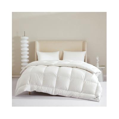 China Custom 100% Cotton King/Queen Size 90% White Goose Down Filled Bedding Comforter Comforter Inserts for sale