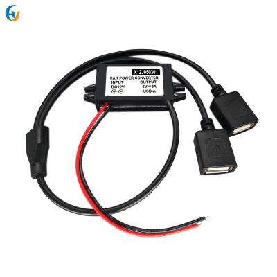 China Step Down Power Converter 12V to 5V USB Power Module DC Converter 63mm*32mm*18mm for sale