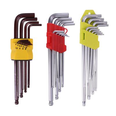 China Sensitive and Durable Portable High Quality DIY Tool Spoke Allen Key Hex Key High Carbon Steel Set for sale