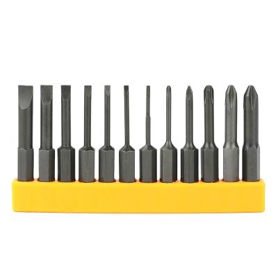 China Inaccuracy Dimension New Arrival S2 Steel Flat Head Screwdriver Screw Bit 50mm Electric Torx Tool Kit for sale