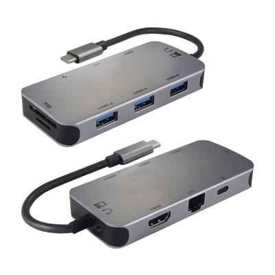 China USB-C Multiple Ports Support Plugs In Hub Multi-Port USB Hub Extra Slim Hub Adapter From Manufacturer's Wholesale Price for sale