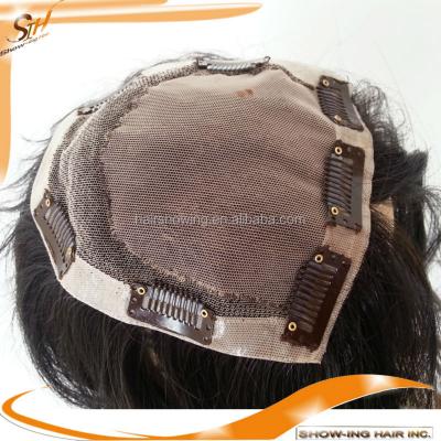 China Freestyle Hairpiece Natural Looking Silk Topper For Women for sale