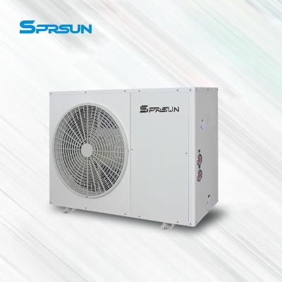 China Hotel SPRSUN -25 EVI Heat Pump Air Conditioner for Underfloor Heating and Home Cooling Hot Water by TUV Approved for sale