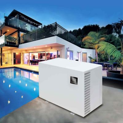 China Hotel 10.5kw R32 air to water titanium inverter swimming pool heat pump heater for swimming pool size 25-40 m3 for sale