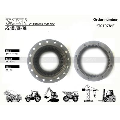 China EX120-1 Excavator Swing Ring Gear 1010014 Wear Resistance For Rotation for sale