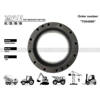 China Long Lasting E312 Excavator Swing Inner Gear Ring Tear Resistance 7I-7676 for sale