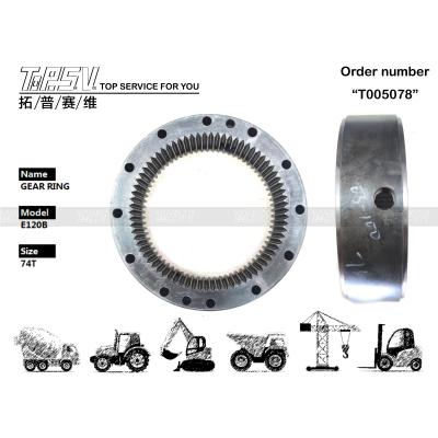 China 74T Excavator Spare Parts E120B Swing Gear Ring 093-7000 Steel Material for sale