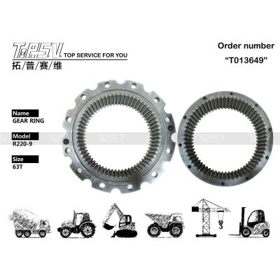 China R220-9 Swing Steel Excavator Ring Gear 39Q6-12110 63T For Smooth Operation for sale